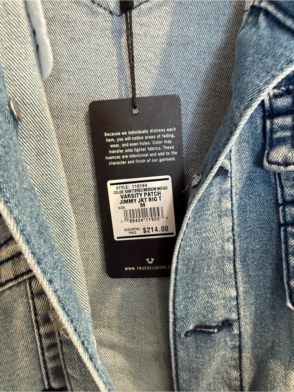 Jimmy Varsity Patch Big T Denim Jacket - Picture 8 of 10